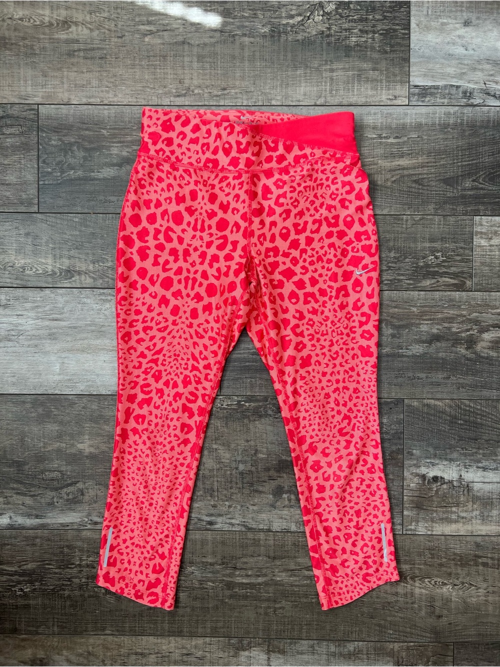 Nike Pink Leopard Print Active Leggings